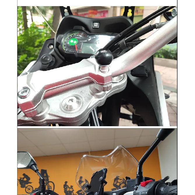1 inch Ball Head Adapter M8 Screws Motorcycle Handlebar Clamp Base Holder for Mount Smartphone Cameras Holder Bolt Bracket