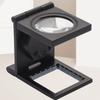 Glass Lens 10X Magnifier LED Lights Magnifying Glass Folding Magnifier  Fabric Inspection