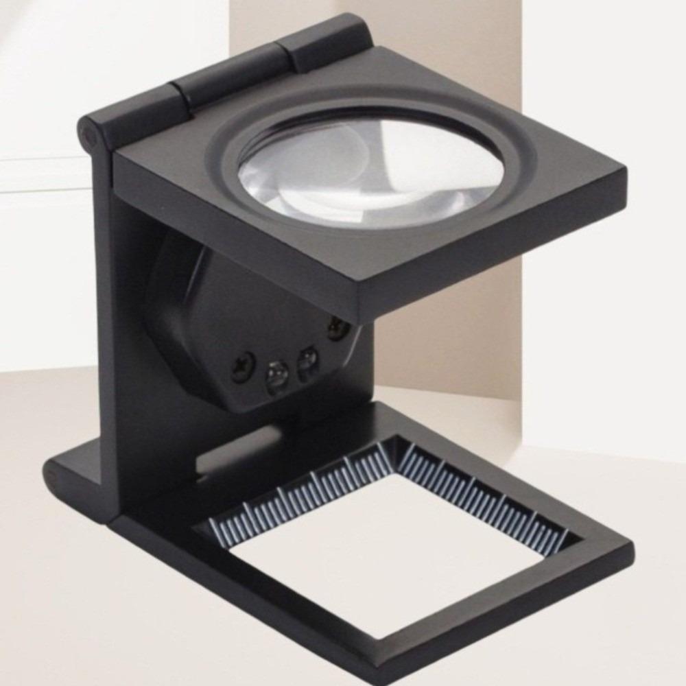 Glass Lens 10X Magnifier LED Lights Magnifying Glass Folding Magnifier  Fabric Inspection