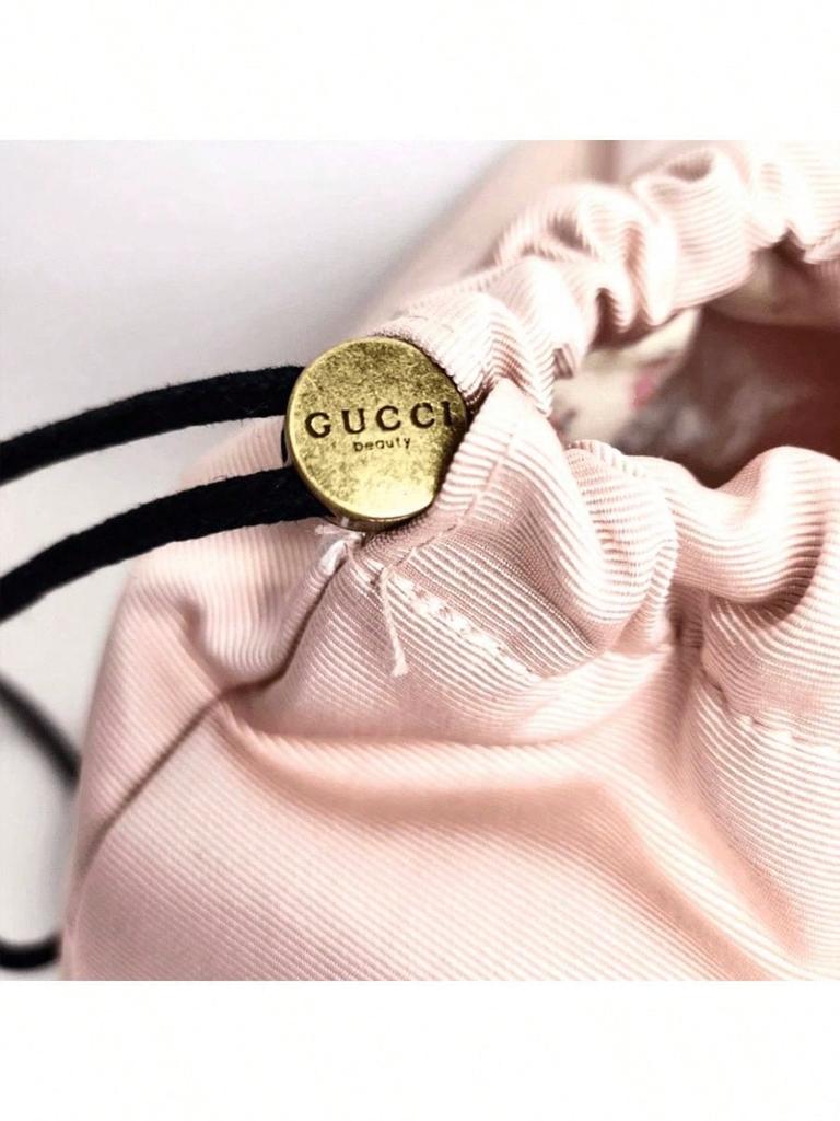 Gucci Розовая косметичка на завязках, Портативная сумочка для хранения макияжа, Элегантный подарок