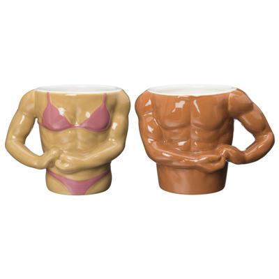 Кружки Sun Art Couple Muscle Pair SAN2174 "Мускулистый Дикий", 210сс/300сс,