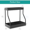 Coffee Stand Station Organizer for Countertop Spice Rack for Counter Kitchen Countertop Organizer Shelves with 4 Hooks 2 Tier L