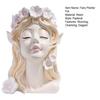 Fairy Head Planter Angel Girl Face Flower Pot Resin Decorative Vase Indoor Cactus Pot for Home Office Desk Garden