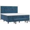 3137741 vidaXL Divan Bed and Mattress Dark Blue 180x200cm Velvet