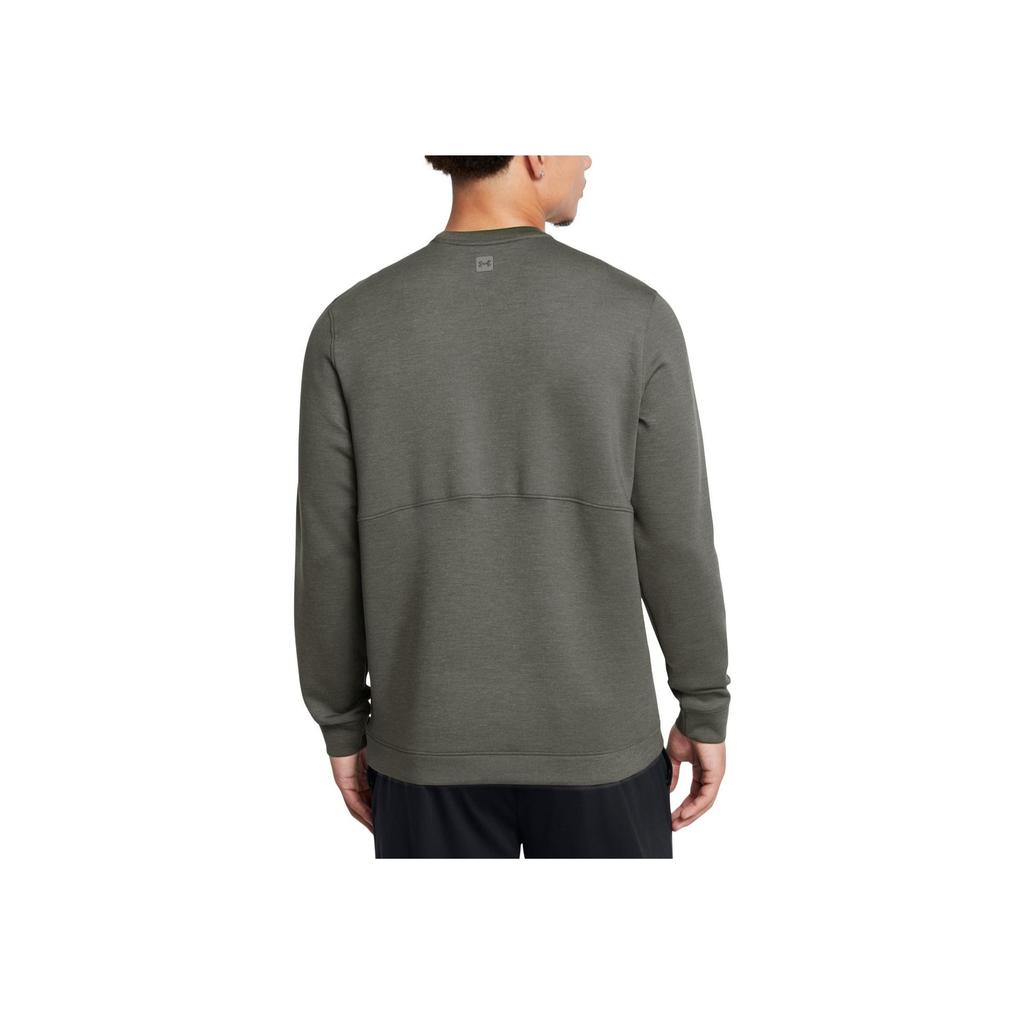 Under Armour Мужской свитшот UA Meridian с круглым вырезом, однотонный, повседневный, с длинным рукавом, цвет океанско-зеленый, 1379667-390