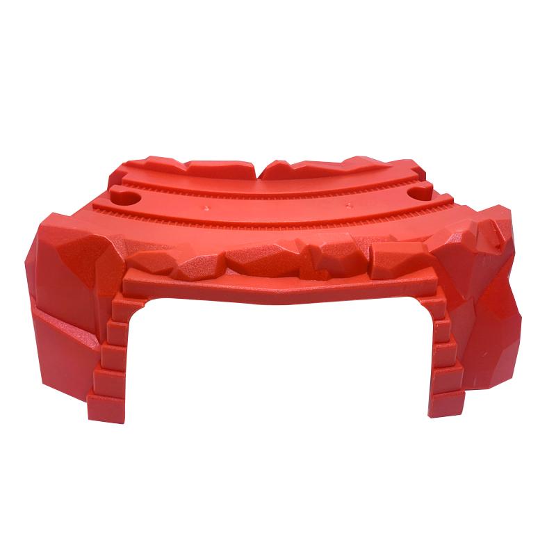 Аксессуары для сцен с рельсами для поездов, красная изогнутая мостовая пристань, сборка, совместимая с игрушками для мальчиков с электропоездом S29-7