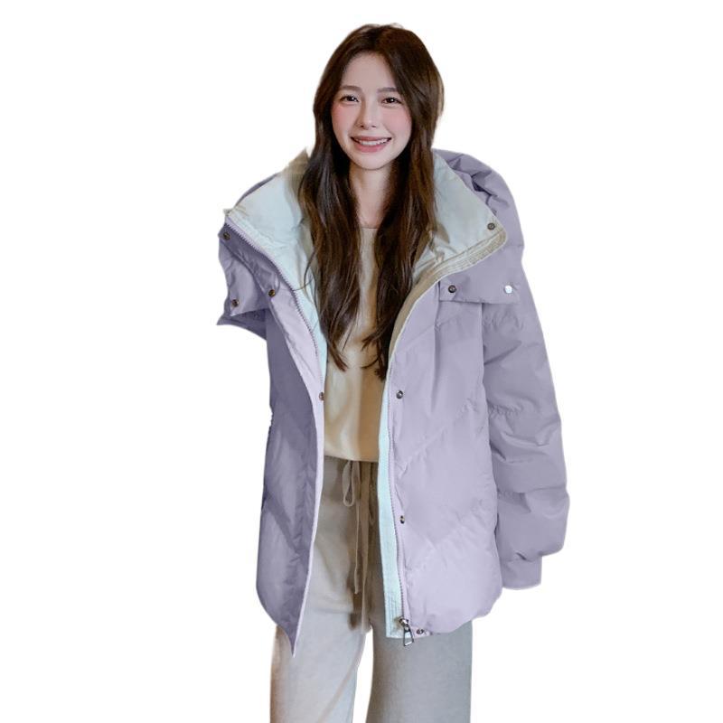 Легкая женская куртка-пуховик в иностранном стиле, зима 2024, новый дизайн, нишевая маленькая теплая куртка, женская хлопковая куртка