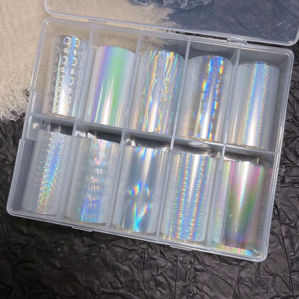 Mermaid Nail Foil Decals Laser Nail Art Stickers Professional Transfer Paper  Manicure DIY