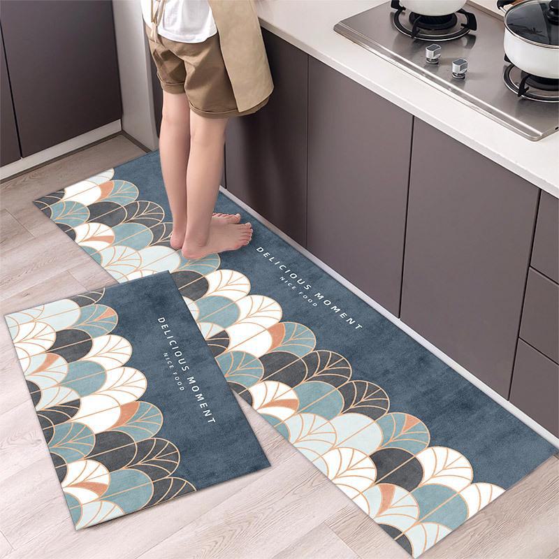 Waterproof Mats Nonslip Floor Kitchen Long Strips Absorbent Oilproof Washfree Foot Mats Dirtresistant Door Mats For Home