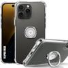 Case for iPhone 16 Pro Max, Slim Transparent Anti-Scratch Silicone with Silver Stand