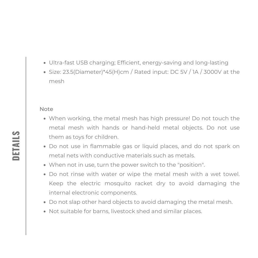 HOMLLY 2 In 1 Electric Mosquito Lamp and Swatter Tennis Bat Racket