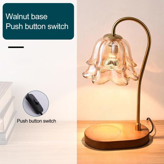 Лампа-подогреватель свечей с деревянной основой, функцией таймера, регулируемой яркостью, ароматизированным воскотопом