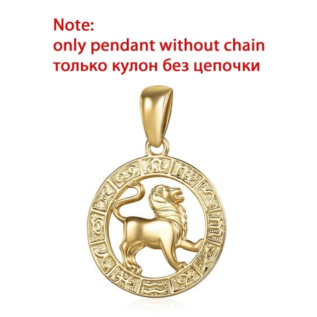 Trendsmax 12 знаков зодиака созвездия подвески ожерелья для женщин мужчин розовое золото 585 пробы мужские ювелирные изделия модные подарки на день рождения GPM16