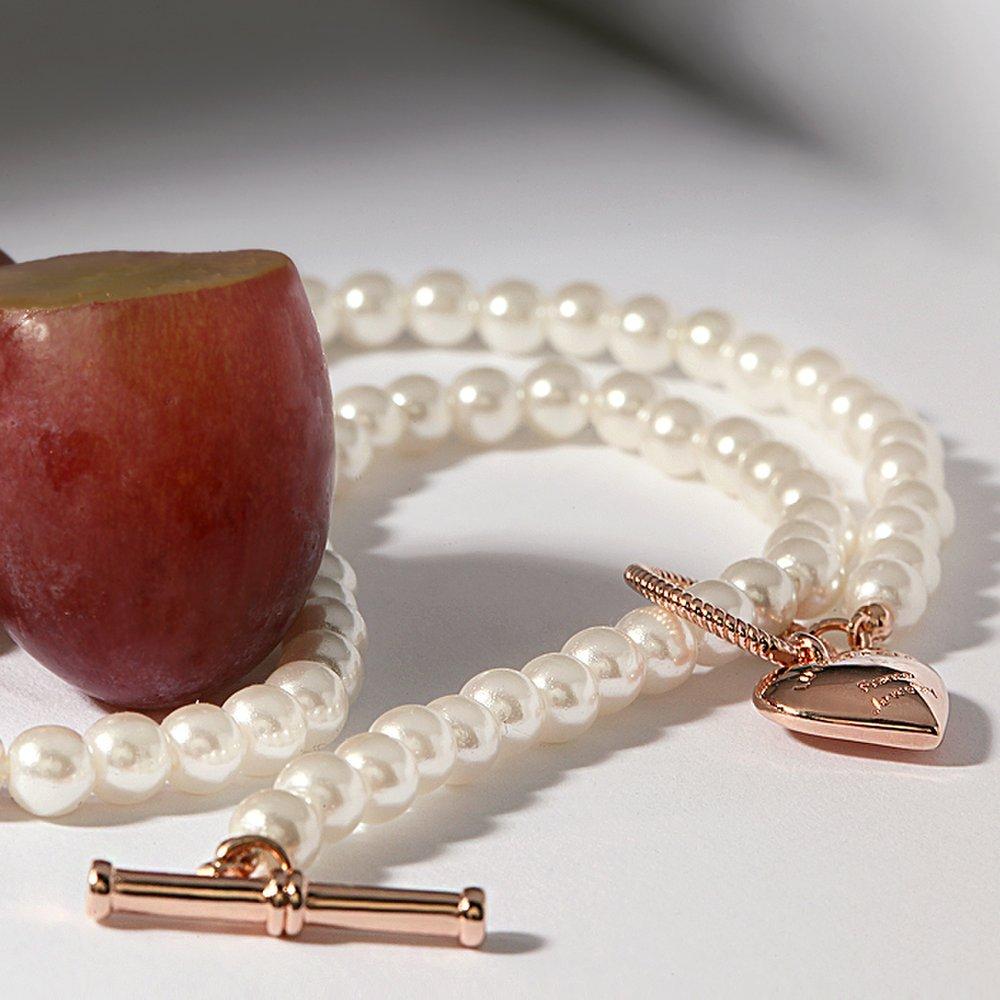 [Luvre Paris] Louvre Plump Heart Pearl Necklace Na0575