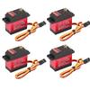 4PCS Set DS3218 Waterproof 20KG Digital Servo Full Metal Digital Steering Servo with 25T Servo Arm RC Applicable (180°) [Parallel Import]