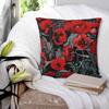 Poppy Gard Square Pillowcase Pillow Cover Polyester Cushion Decor Comfort Throw Pillow for Home Bedroom