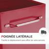 Tool Trolley On Wheels Workshop Cabinet Steel 5 Lockable Drawers 2 Keys 61.5 X 33 X 82.5 Cm Red