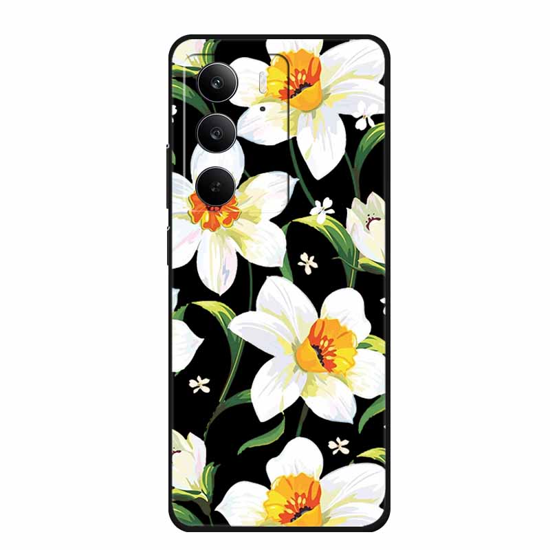 Для Realme Narzo 80 Lite 5G Чехол Narzo80 Lite Чехол Мультяшный Кот ТПУ Черный Силикон Мягкий Чехол для Телефона Для Realme Narzo 80Lite Funda