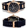 Salvatore Marra Men's Moon Phase Watch, Model SM22105, Multi-Calendar, Blue & Pink Rubber Strap, Limited Edition