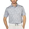 FootJoy Men's Pop Camo Print Short Sleeve Golf Shirt, Gray, Size L (FJ-S25-S24, 34575-L)