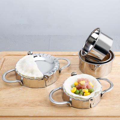 Набор из 4/12 форм для пельменей из нержавеющей стали, китайский прибор для приготовления пельменей, металлический инструмент для прессования теста для эмпанада, кухонный инструмент Shuijiao