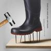 Golden Industrial Rain Boots: Oil, Acid & Alkali Resistant, Anti-Smash, Anti-Puncture, Flood-Proof Water Shoes with Rubber Steel Toe & Sole.