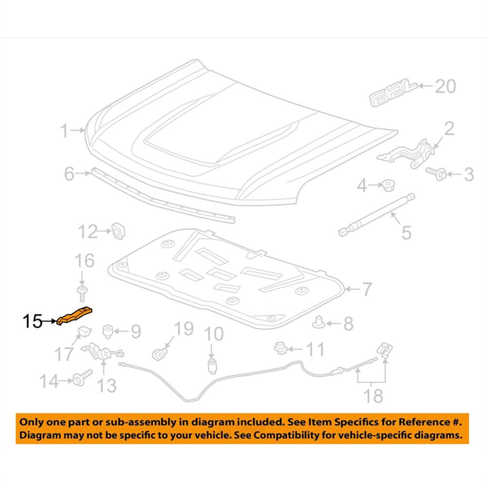 Ручка открывания капота черная 84129825 для 2019-2021 Chevrolet Silverado 1500