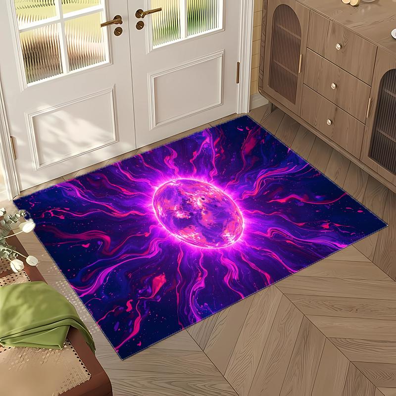 Purple Vibe (5) Office Rug Elegant Floor Rug for Office Living Room Bedroom and Indoor Home Spaces