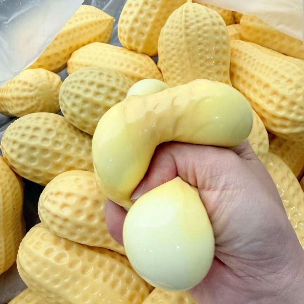 Anxiety Relief Peanut Stress Ball Realistic Non Rebound Fidget Toy Home Decoration