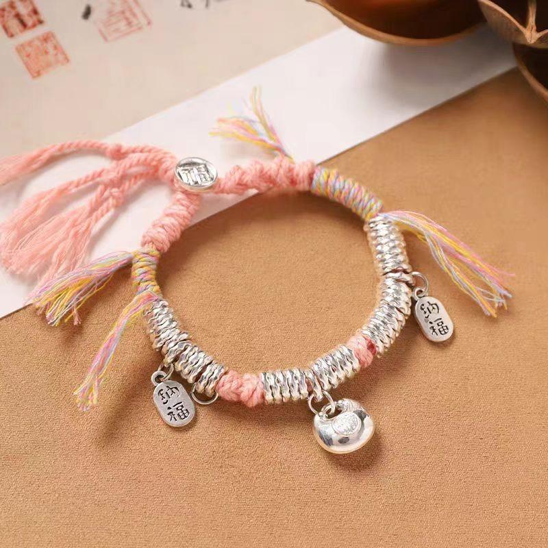 Cotton Handcrafted Tibetan Rope Bracelet For Women Celebrating Cultural Heritage Style And