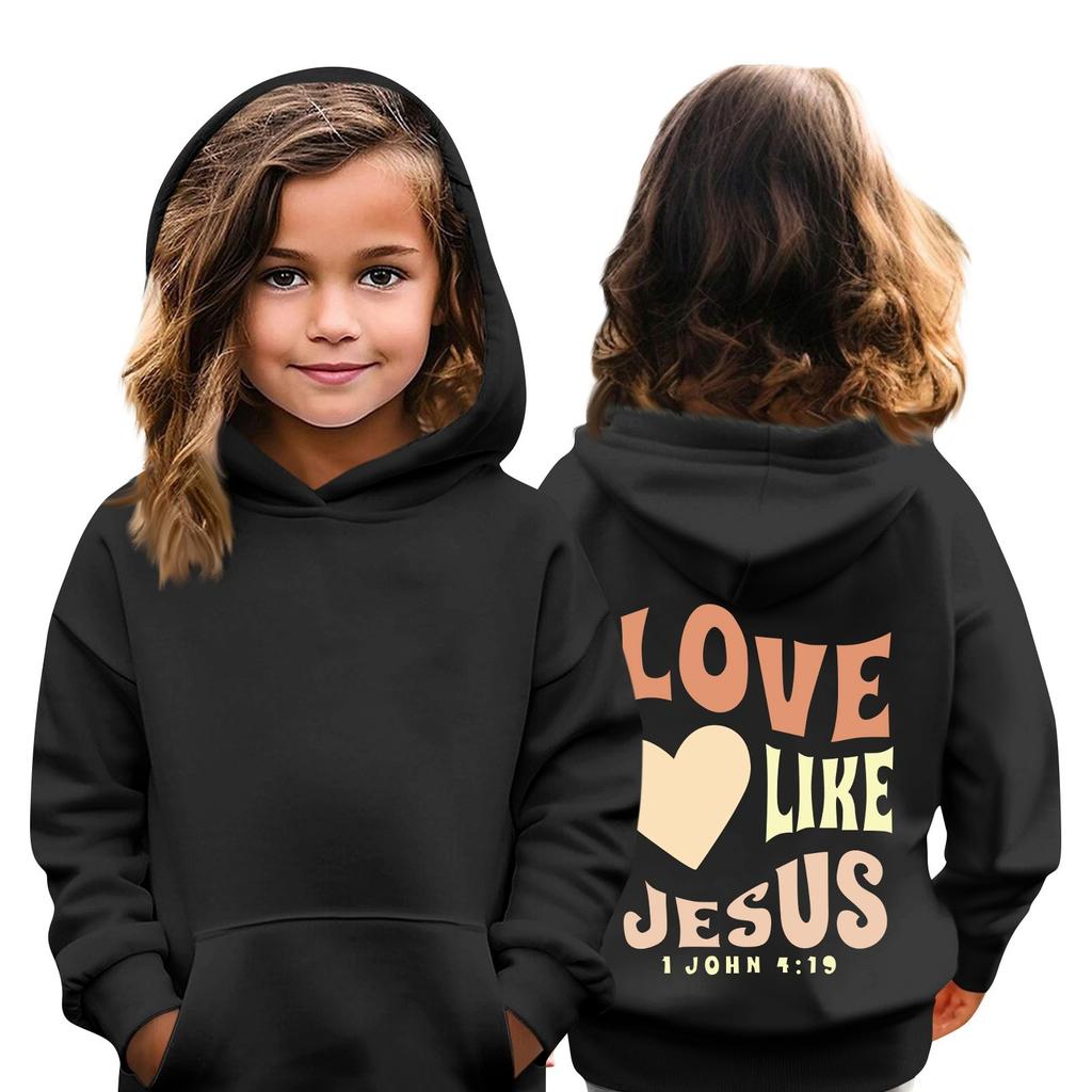 Детская толстовка с капюшоном для мальчиков и девочек, модная принтованная толстовка с длинными рукавами и карманом