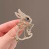 Vintage  Bunny Brooches For Women Cute  Simple Bow Bunny Pins