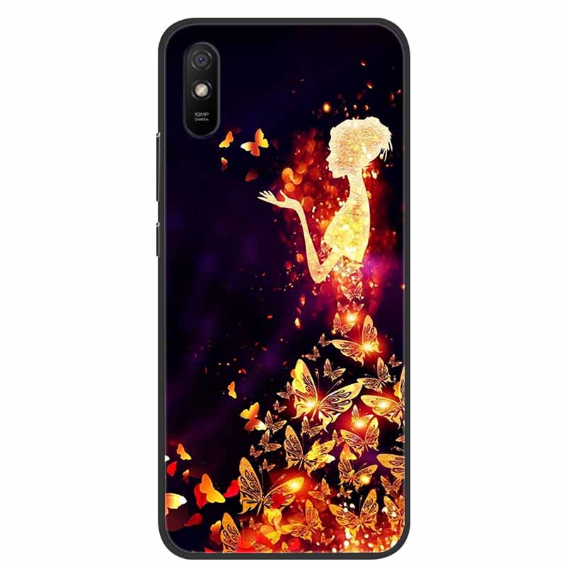 Чехол для Xiaomi Redmi 9A Redmi 9AT Ударопрочный Мягкий силикон ТПУ Задняя крышка Для Redmi 9i 9A Спортивные чехлы для телефона 9AT Милый мультяшный