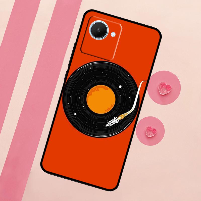 Виниловый DJ Пластинка Арт Чехол для Realme C55 C53 C35 C33 C31 C30 C21Y C25s C15 C11 GT Neo 5 3T 2T 9 10 11 Pro Plus