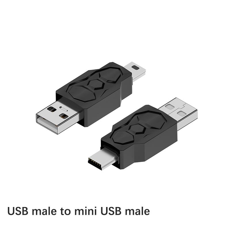 Адаптер USB-Micro-USB Mini-USB, двухсторонний преобразователь, поддержка зарядки, синхронизации данных, разъем 480 Мбит/с, двухсторонний адаптер F19E