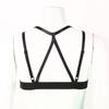 Женский ажурный эластичный жилет с вырезом на спине и крест-накрест на спине, укороченные топы