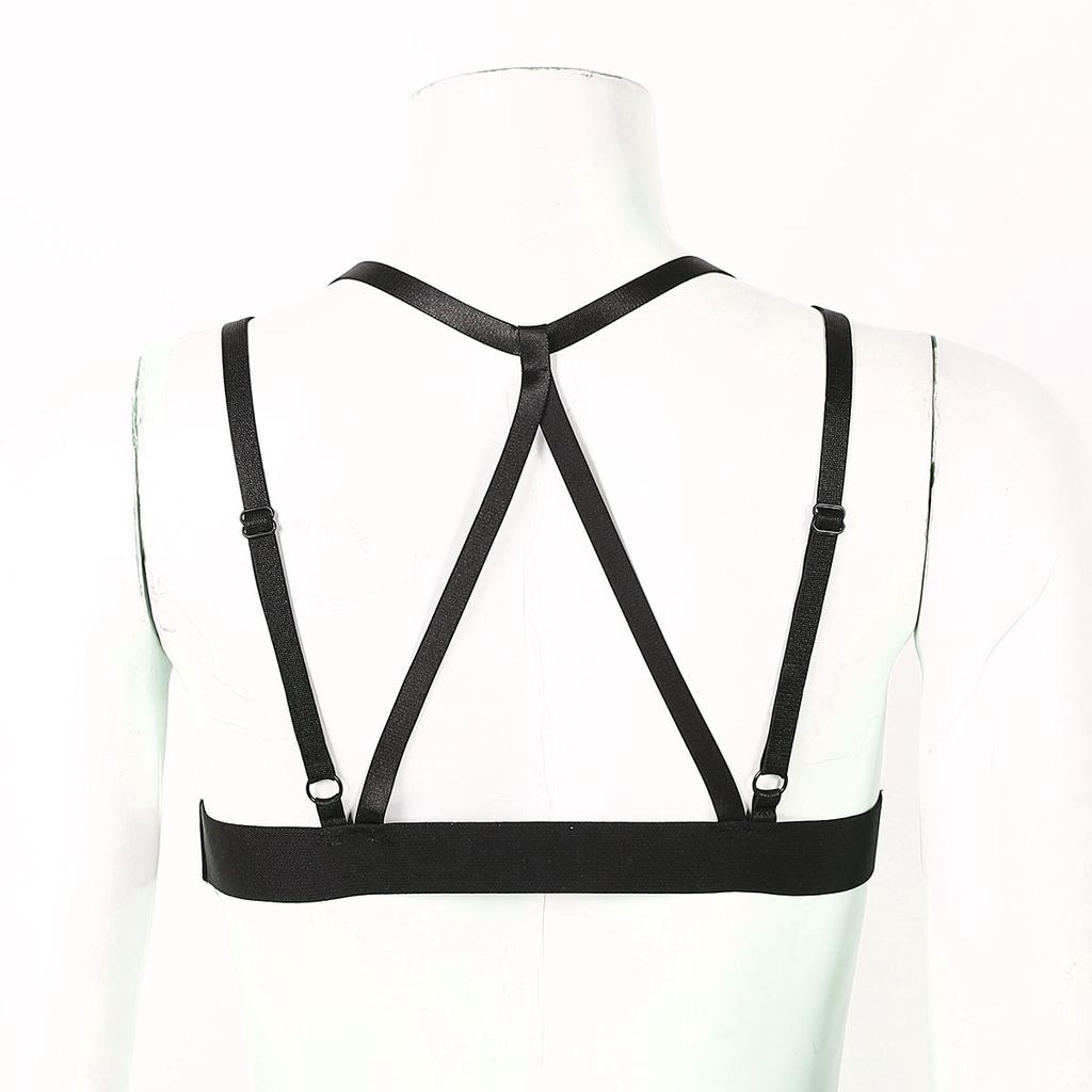 Женский ажурный эластичный жилет с вырезом на спине и крест-накрест на спине, укороченные топы