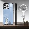 Чехол для телефона Simons Cat для iPhone17,16,15,14,13,12,11 Plus,Pro Max Магнитный Для Magsafe Беспроводная зарядка