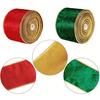 Christmas Ribbon Solid Color Polyester Craft Ribbon for Gift Wrapping Bows 5-Yard Holiday Decor DIY Projects Supplies