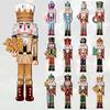 Yousheng Nutcracker Soldier Pendant Wooden Nutcracker Hanging Ornament Painted Festive Decoration for Christmas Tree New Year Gifts Party Decor