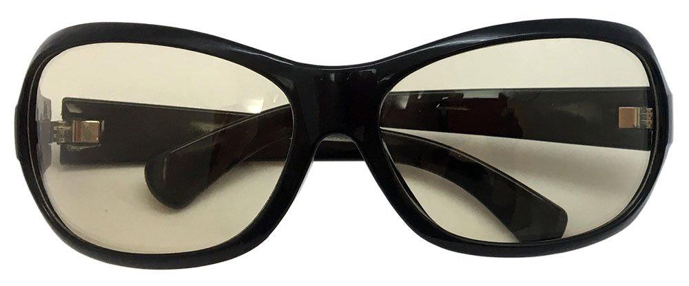 Face Trick Glasses Performance Blue and UV Protection Lenses from Sabae - Ultra-High Near-Infrared, Light, Manufacturer, Black/Light Brown, IR3128-1LB