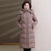 Одежда для мам с ватой, женская зимняя одежда, длинная выше колена, большого размера, утолщенная ватная зимняя одежда для пожилых людей с ватой