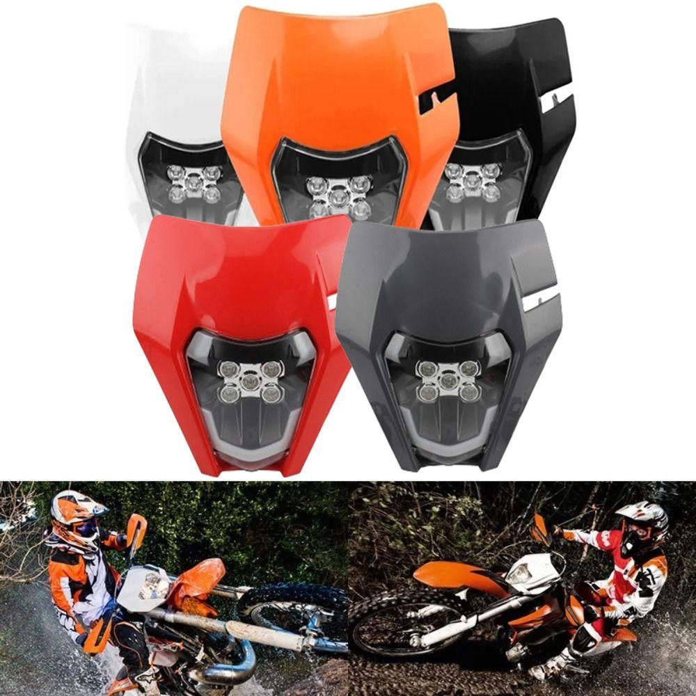 For KTM Motorcycle Headlight Plate 12V/5A Motocross Enduro Mask Motocross Headlamp Outdoor
