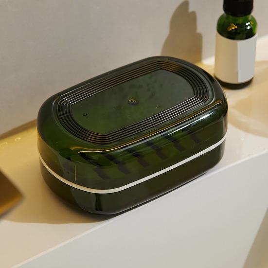 Коробка для мыла в ванной комнате, двухслойная, быстрый дренаж, прозрачная, с крышкой и съемной сливной стойкой, пылезащитный кухонный поднос для мыла в отеле, держатель для мыла