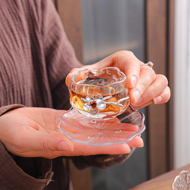 Набор из цветущего стекла Gong Dao Bei и чайных чашек – элегантный кувшин Fairness с подходящими чашками для чайной церемонии