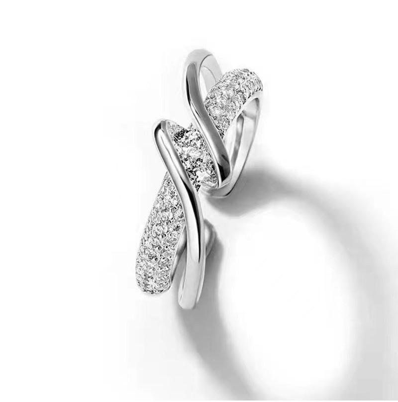 Trendy Simple Design Copper Ring For Women Featuring Dazzling Adjustable Geometric Shape