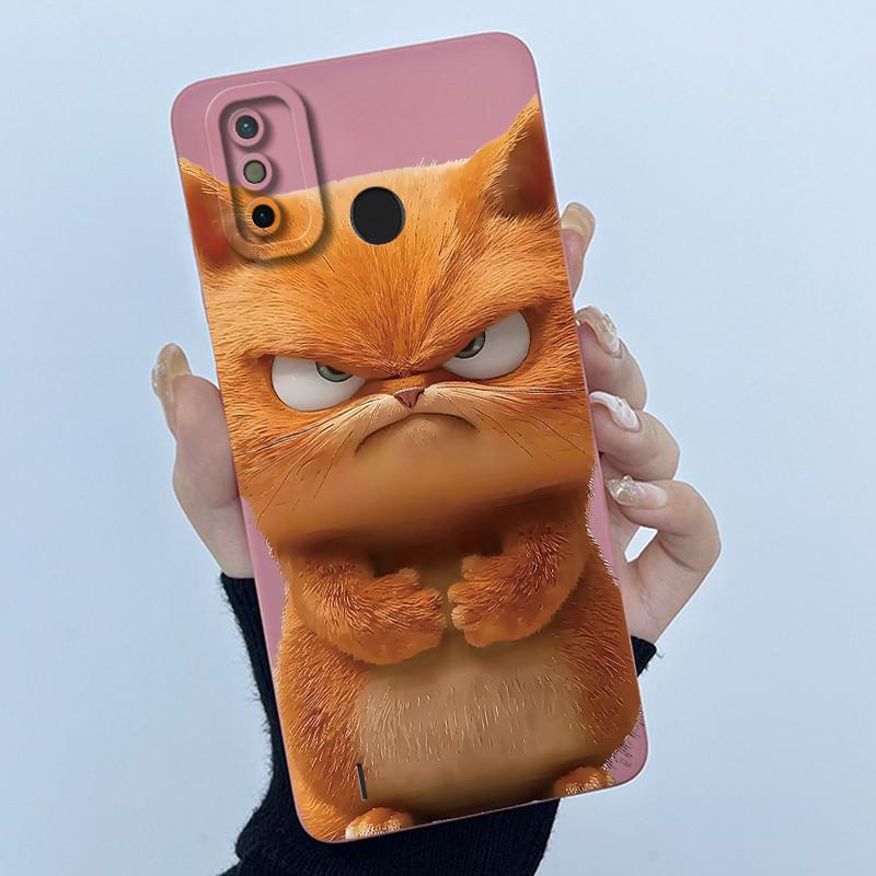 Новый Хит Для Tecno Spark 6 Go / Spark 6 Air Чехол Милый Мультяшный Кот Жидкий Силикон Мягкий ТПУ Ударопрочная Задняя Крышка Ультратонкий Чехол