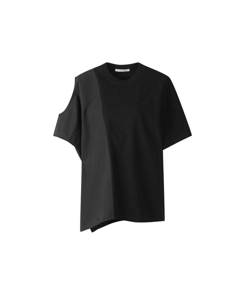 RECODE Half Fabric Mixed Top Rqtam26522Bkx