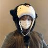 Милая теплая плюшевая шапка с изображением пингвина, женская зимняя утепленная защитная от холода, лыжная шапка