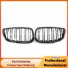 For BMW E92 E93 M3 2006 2007 2008 2009 Front Bumper Kidney Grille 1Pair Glossy Black Car Racing Grill Dual Line Sport Grille